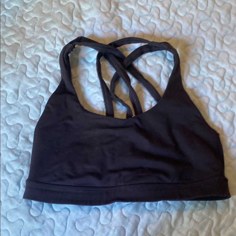 Lululemon Black Strappy Racerback Sports Bra